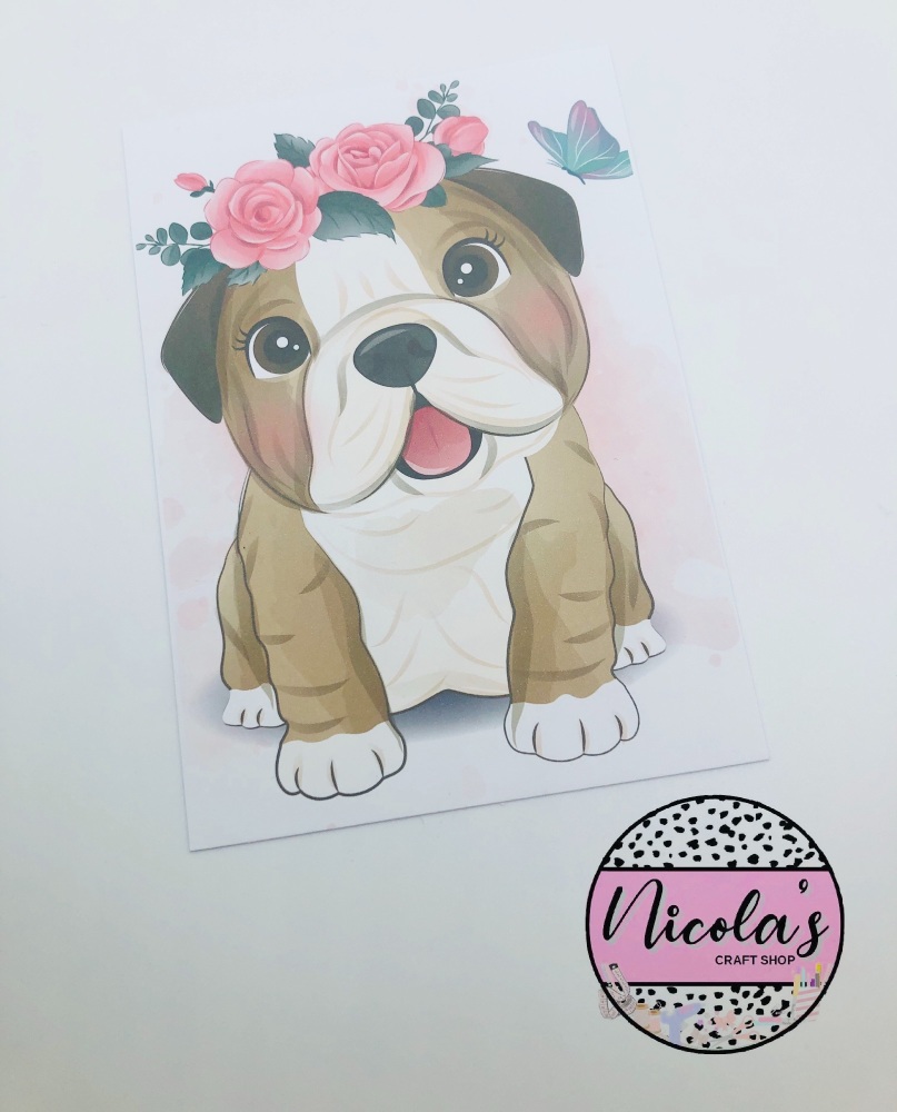 Dog Design 1 -  printed bow cards