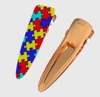 Autism Jigsaw - Ready Made Gold Clips