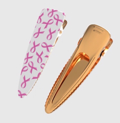 Breast Cancer Awareness - Ready Made Gold Clips