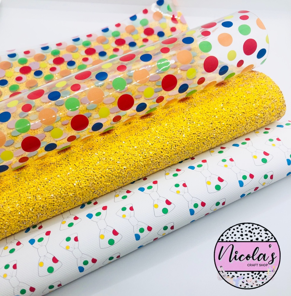 Yellow Polka Dot Transparent Jelly fabric bundle
