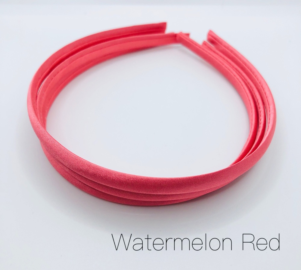 Watermelon Red Satin Headband