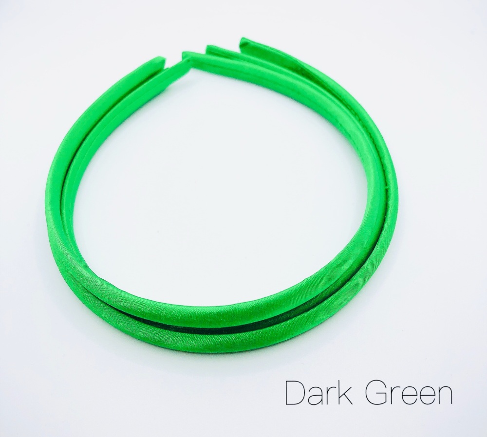 Dark Green Satin Headband