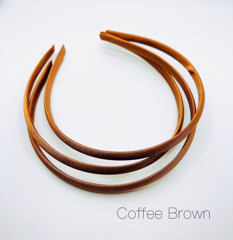 Coffee Brown Satin Headband