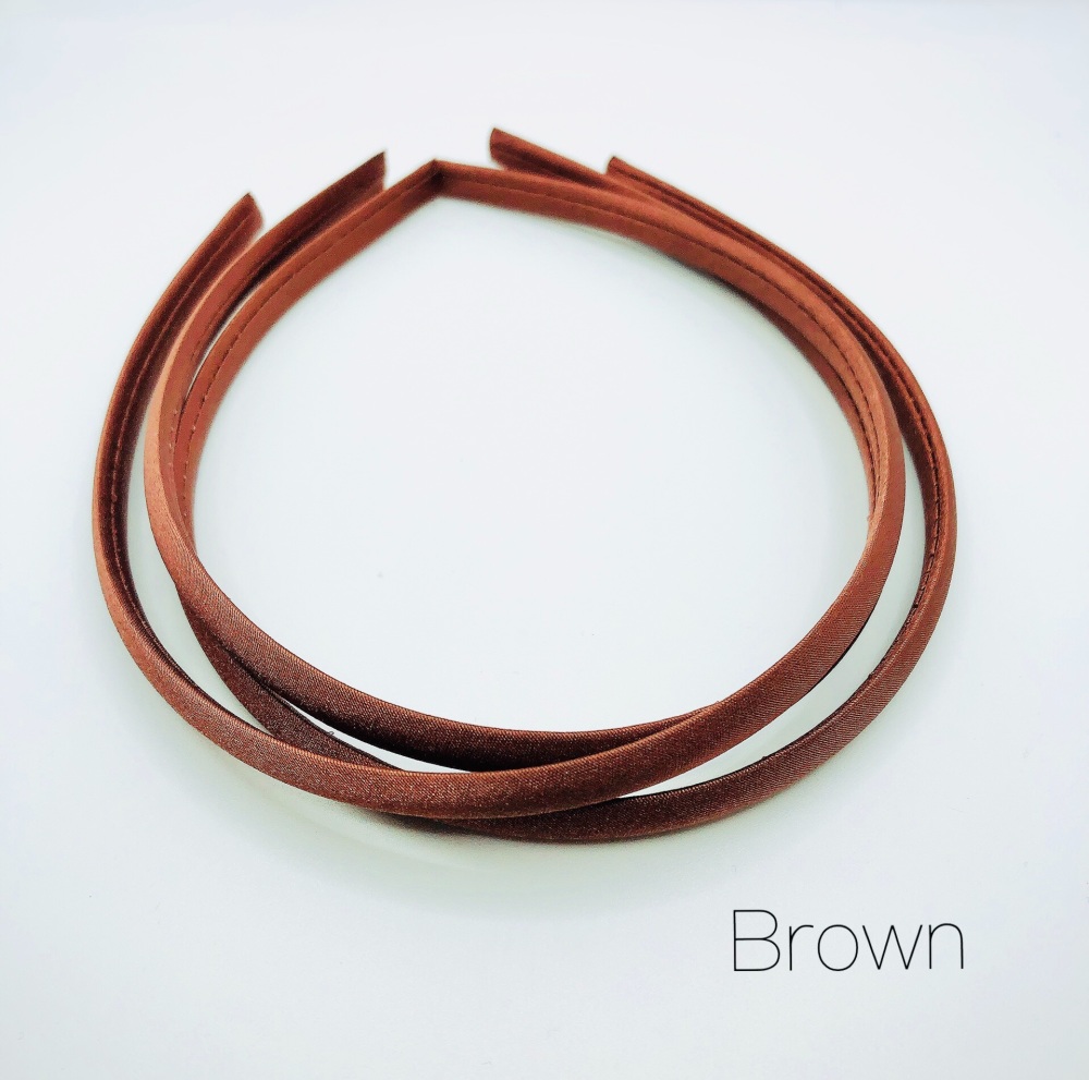 Brown Satin Headband