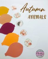 Autumn colour block animal print printed pre cut bow loop