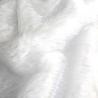 White short pile fur fabric