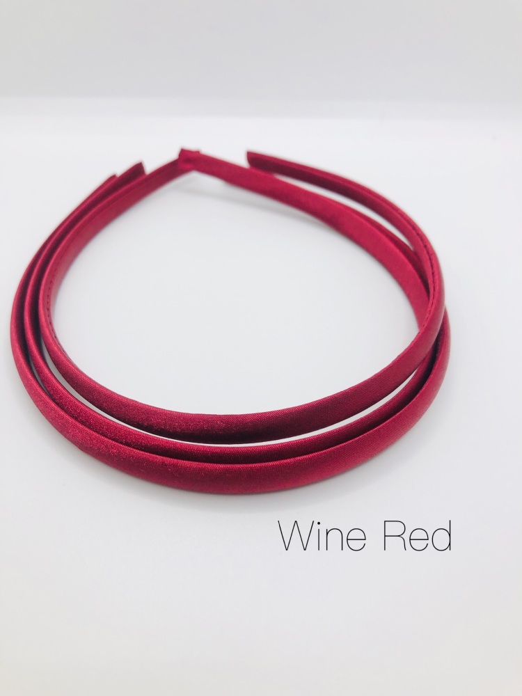 Wine Red Satin Headband