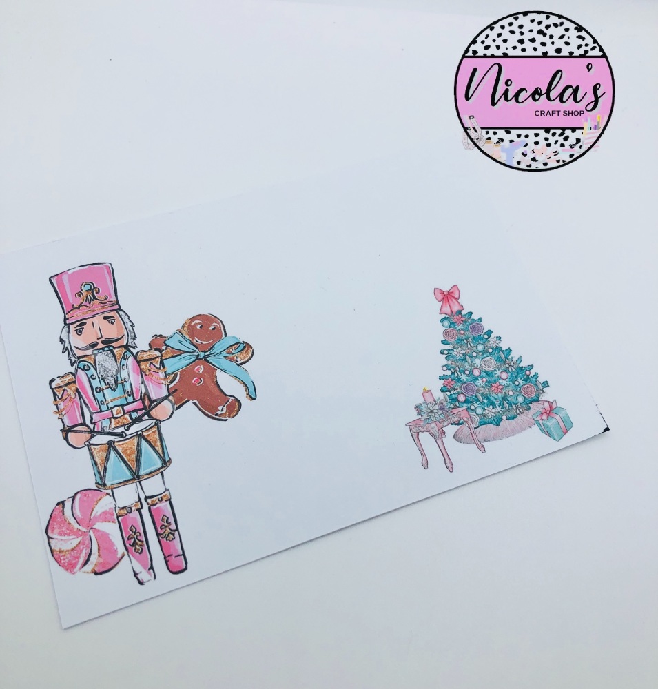 Pastel nutcracker printed bow cards (pack of 10)