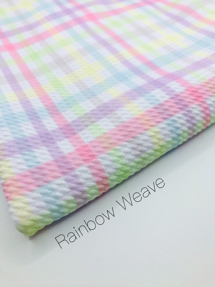 Rainbow Weave printed bullet fabric