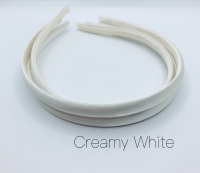 Creamy White Satin Headband