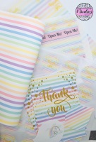 Pastel Rainbow Stripe Thank You Stationery Collection