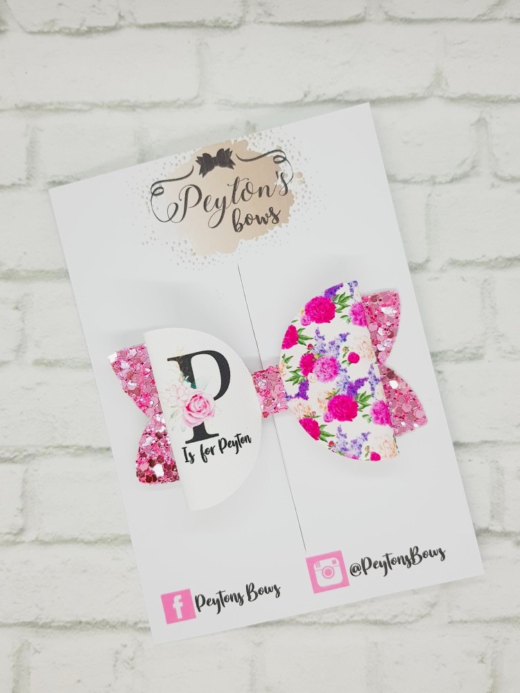 TEXT PERSONALISED TO YOU PINK - Personalised Business Logo Printed Bow Cards