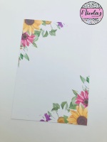 Corner Sunflower collection daisy floral printed Bow display cards 