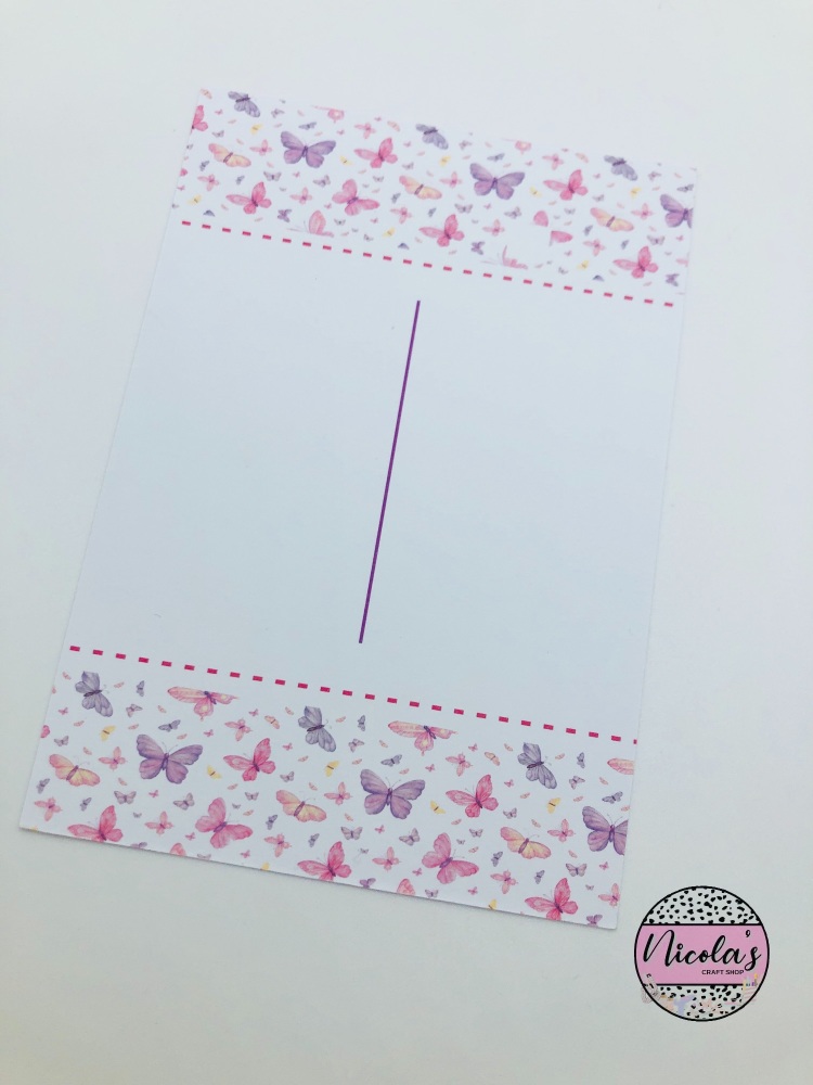 Spring pink butterfly printed Bow display cards 