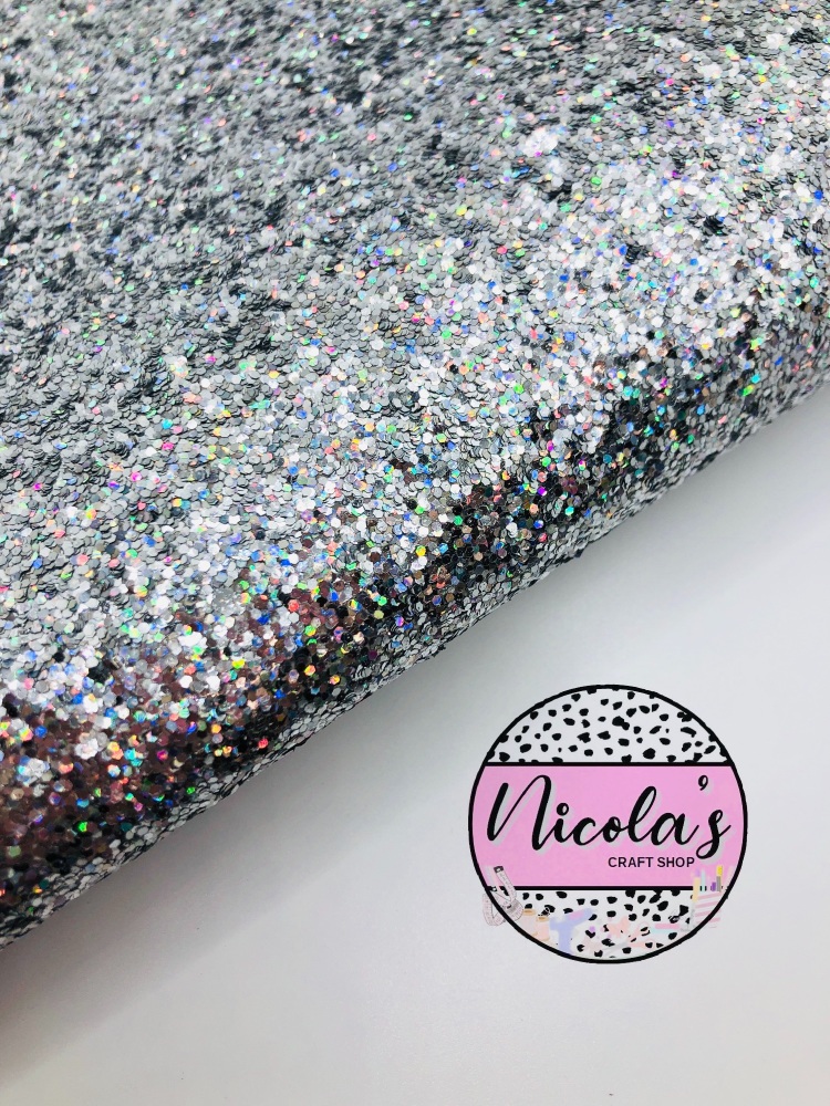 SILVER chunky glitter chunky glitter a4