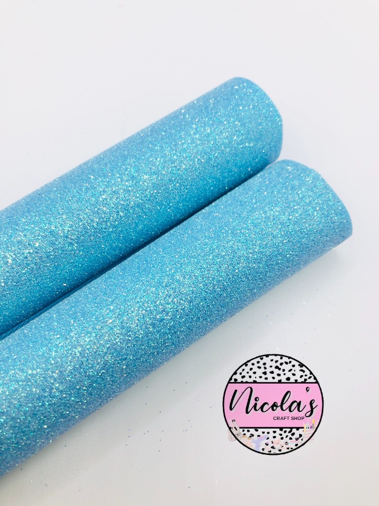 LUXURY - Sky Blue Fine Glitter Fabric