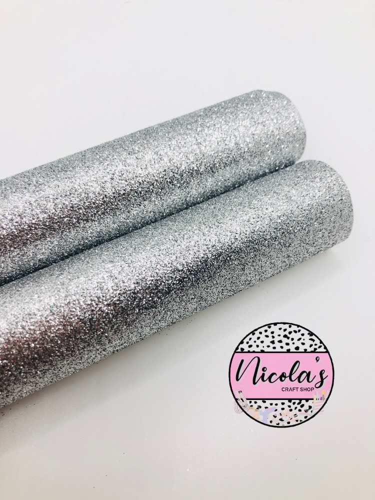LUXURY - Silver Fine Glitter Fabric