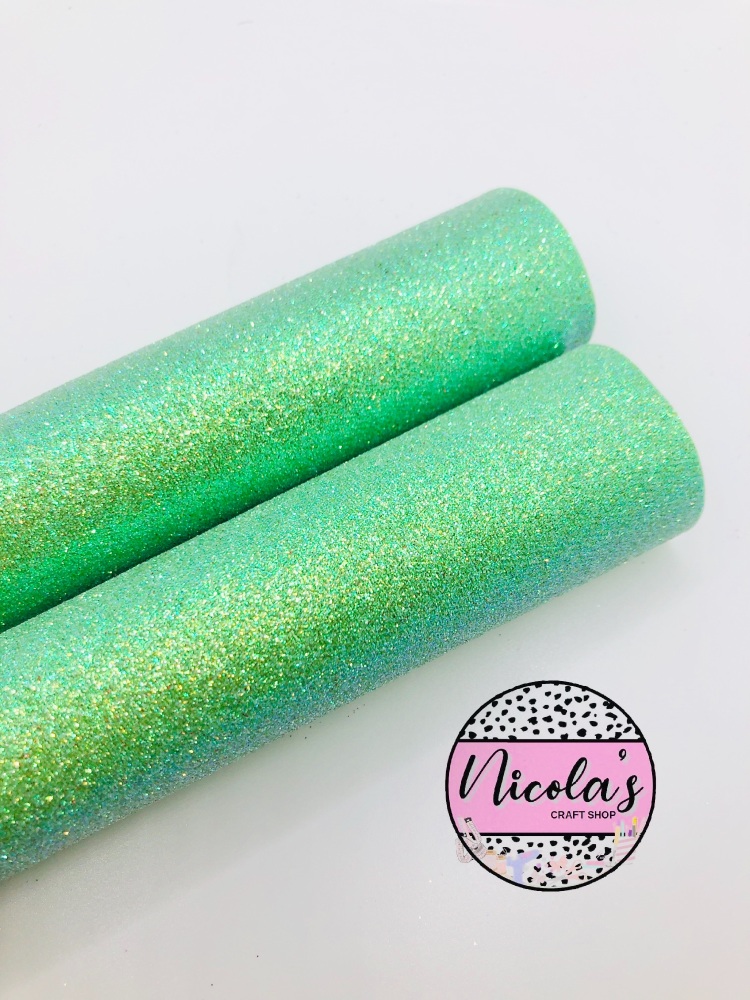 LUXURY - Lime Green Fine Glitter Fabric