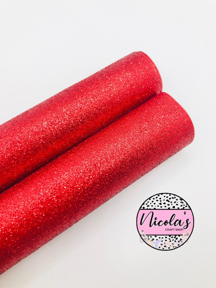 LUXURY - Red Fine Glitter Fabric