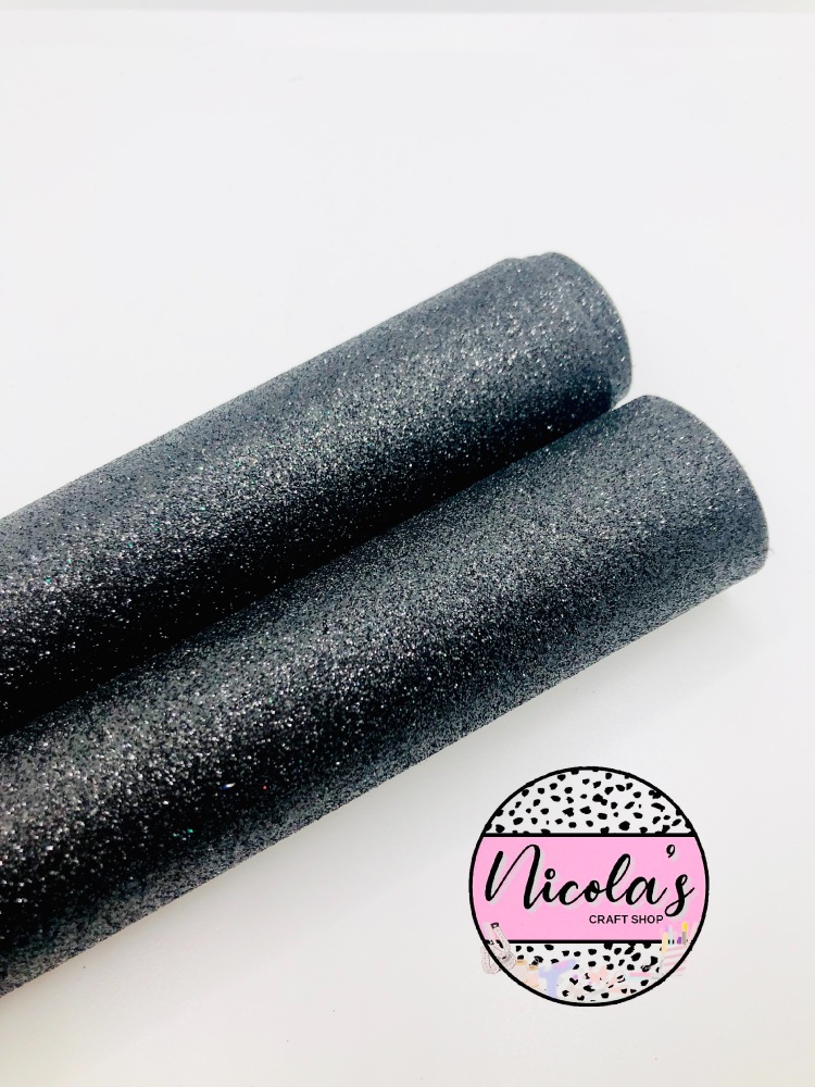 LUXURY - Black Fine Glitter Fabric