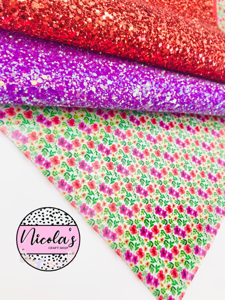 Printed in house - Mini Floral Bright Mixed Printed Jelly Fabric