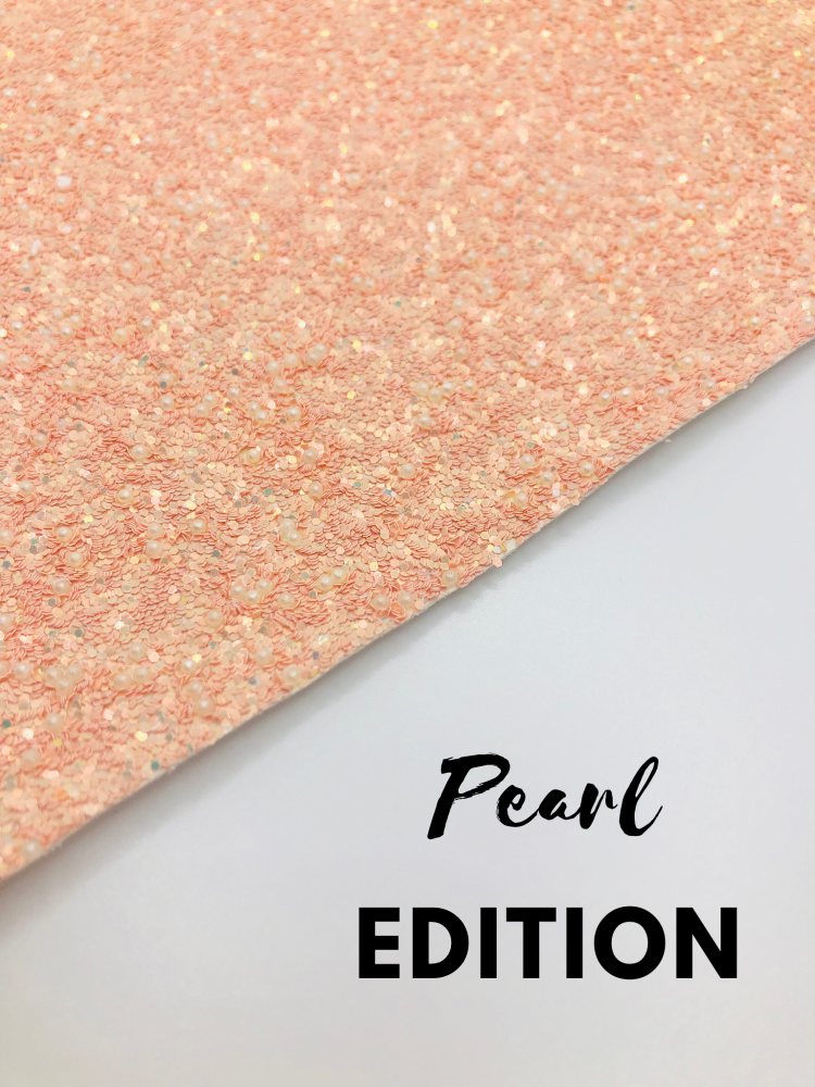 Pearl Edition CORAL SHELLS - Chunky glitter fabric