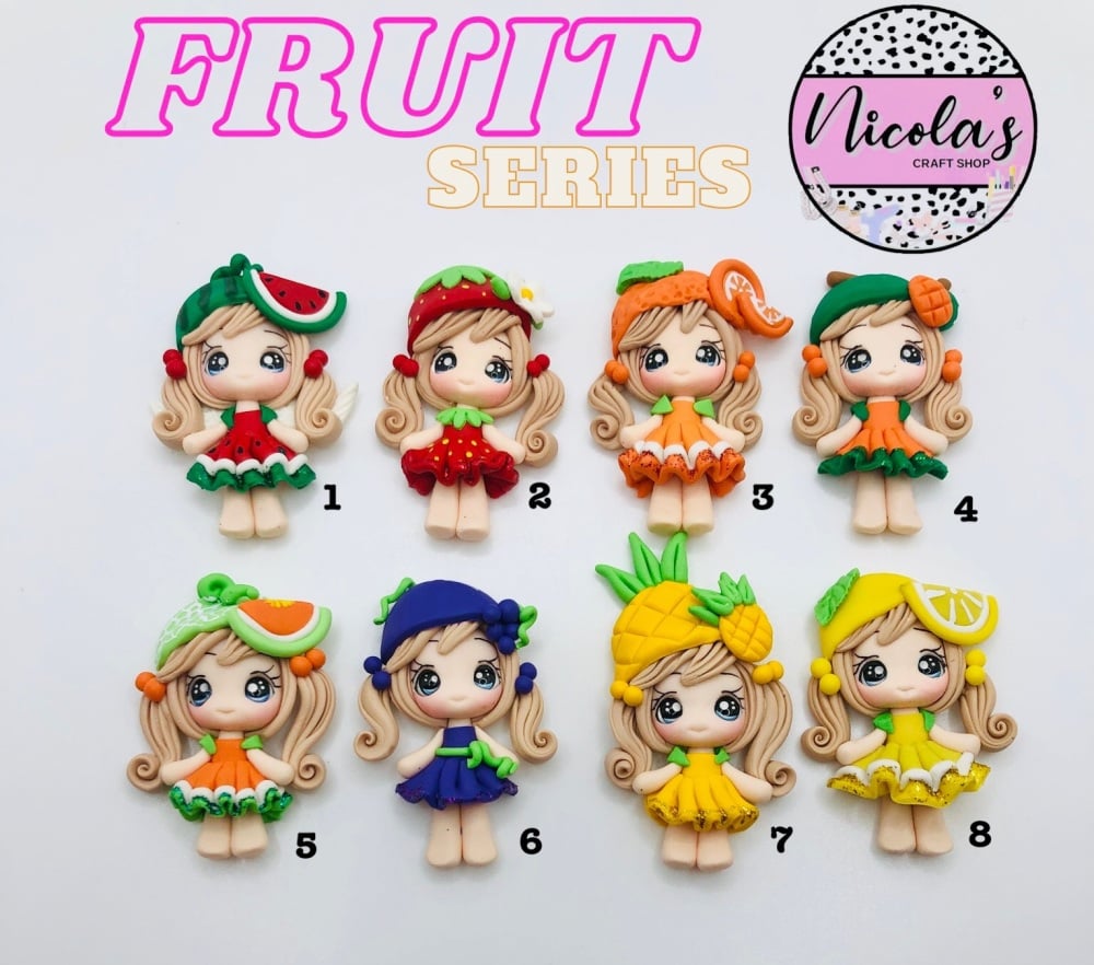 Fruit Series Summer Polymer Clay Dolls