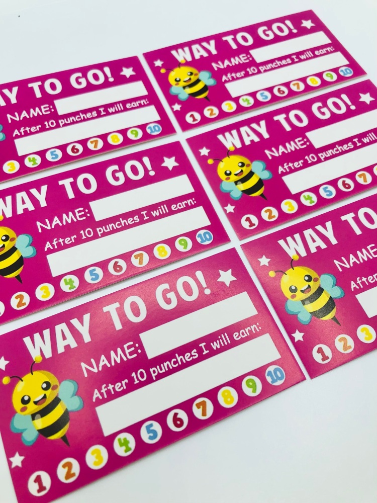 Way To Go - Reward Hole Punch Card (10pack)