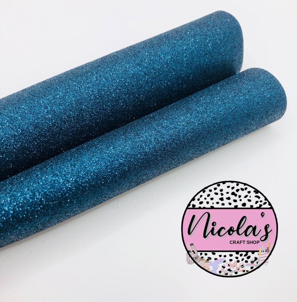 LUXURY - Navy Blue Fine Glitter Fabric