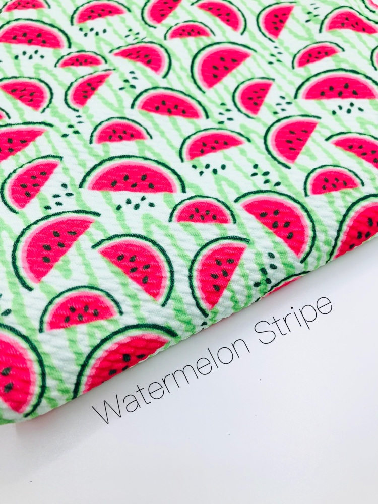 Watermelon Slices Printed Bullet Fabric