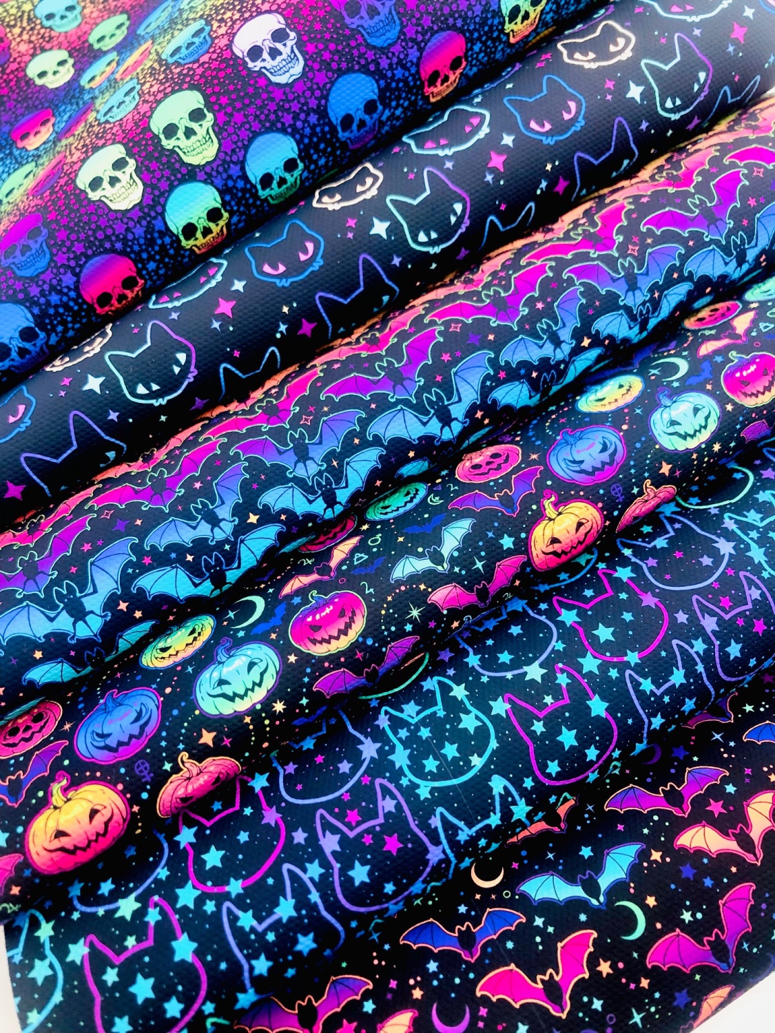 neon-halloween-bright-rainbow-printed-canvas-collection-bundle