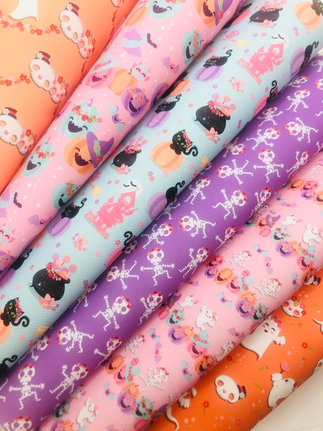 pastel-rainbow-halloween-bright-rainbow-printed-canvas-collection-bundle