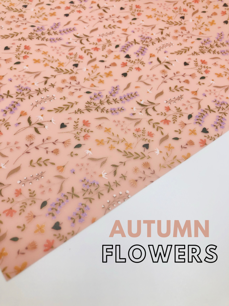 Autumn Floral Matte printed jelly fabric