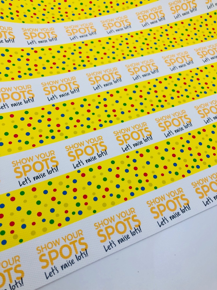 1728  - Show Your Spots Lets raise lots print printed canvas fabric sheet