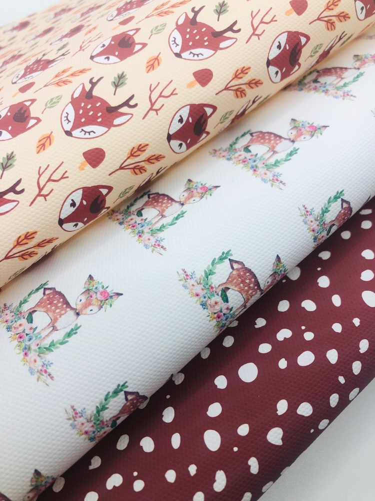 The autumn deer Printed fiver friday fabric Bundle