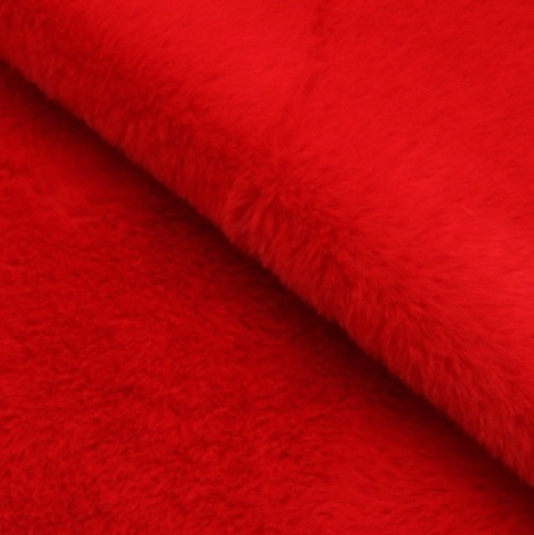 Red - fabric fur