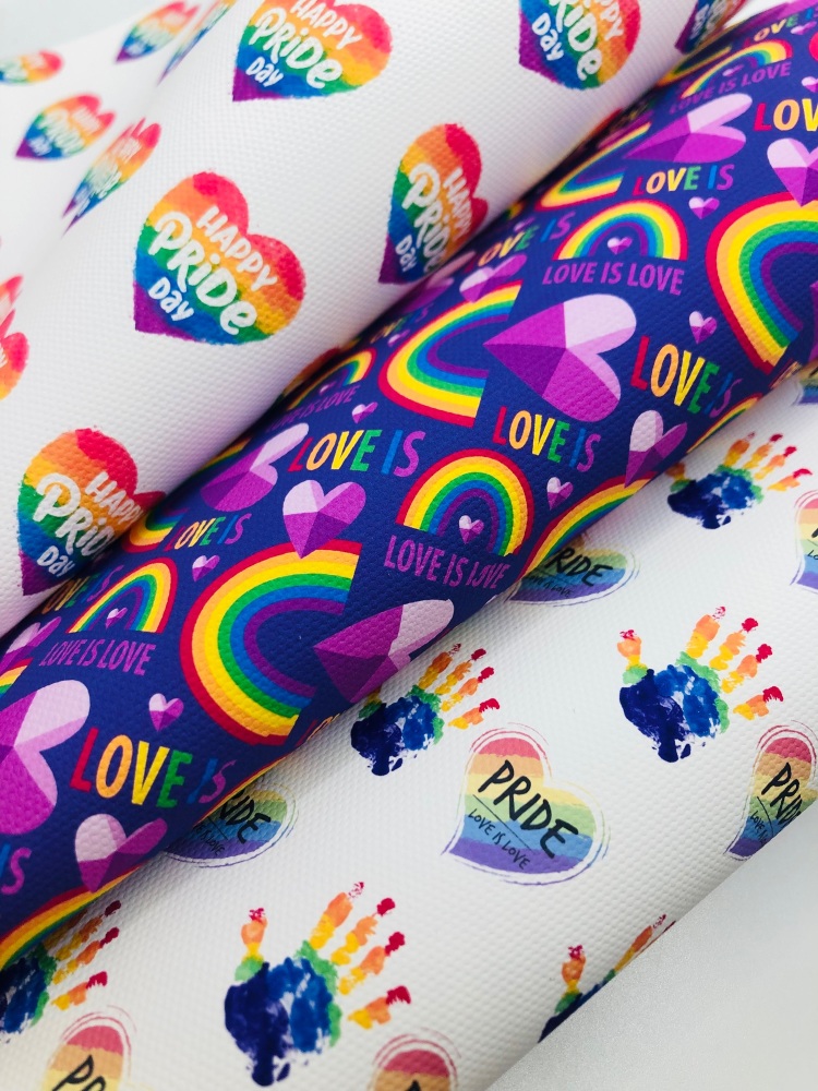 Love Is Love Gay Pride Rainbow Printed fabric fiver friday Bundle