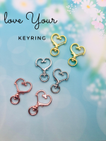 Heart attachment clip for key rings  keyring