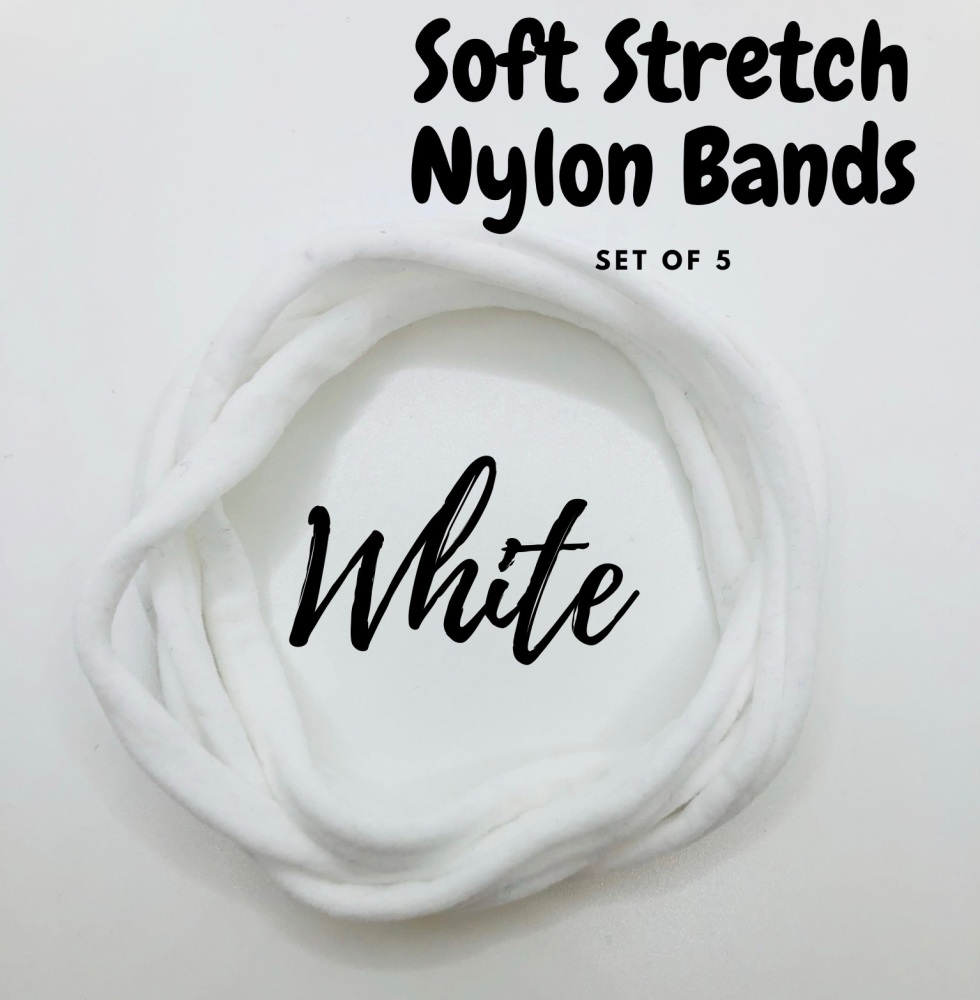 WHITE - Soft Stretch Dainties Nylon Bands