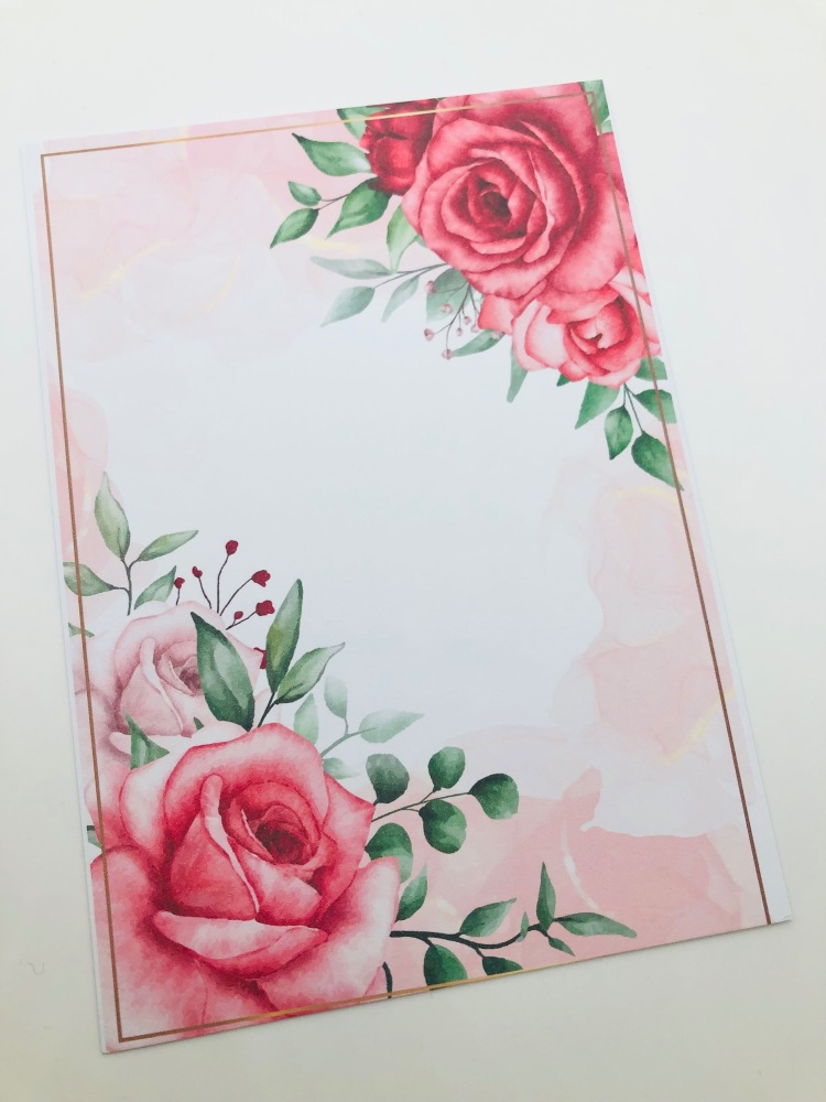 Hot Pink Flower printed Bow display cards