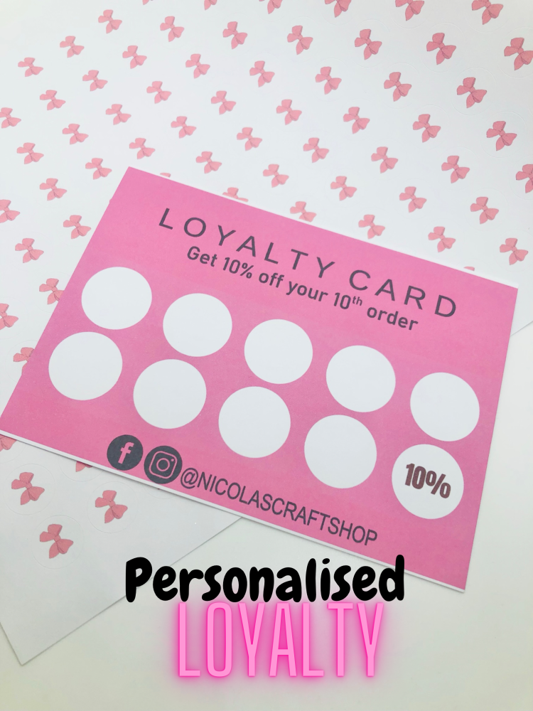 Loyalty Personalised Bow Cards