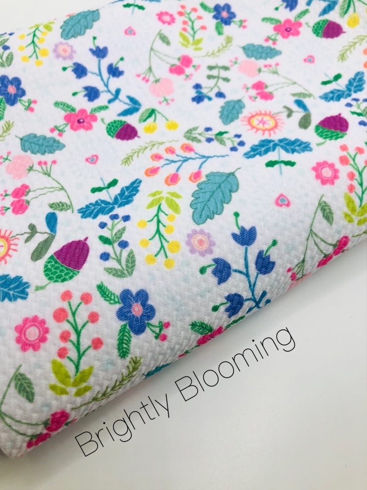 Brightly Blooming floral flower Printed Bullet Fabric