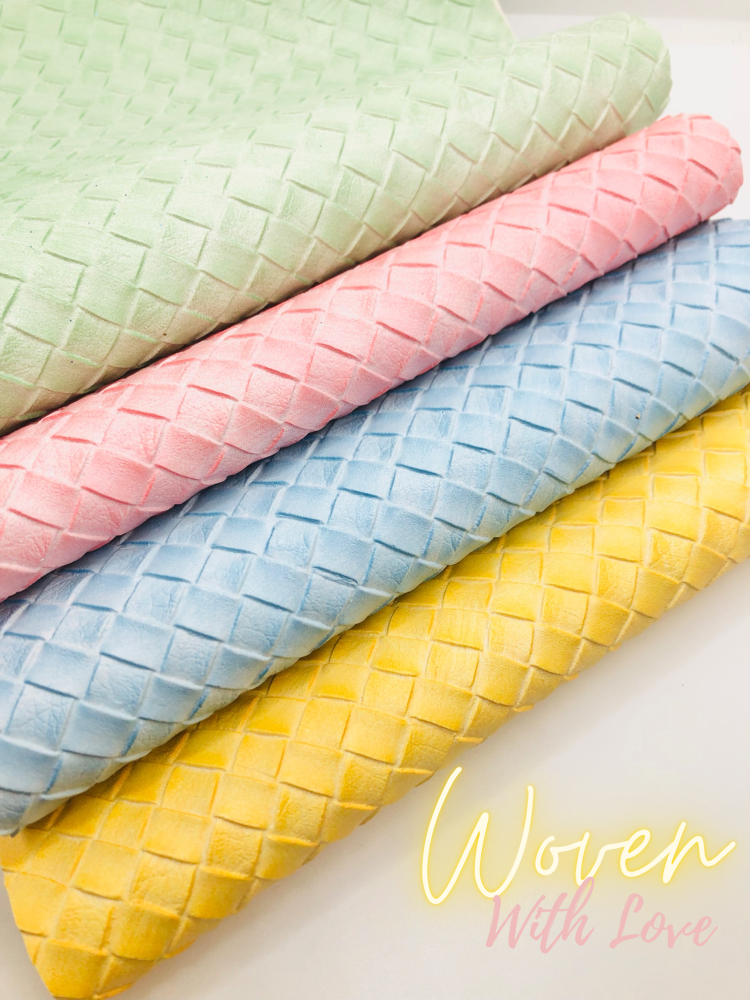 Matte Woven With Love Pastel Spring fabric