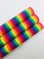 1177 - Bright bold rainbow stripe printed canvas sheet