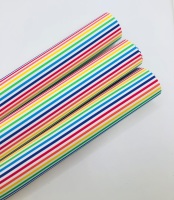 1179 - Thin stripe bright rainbow printed canvas sheet