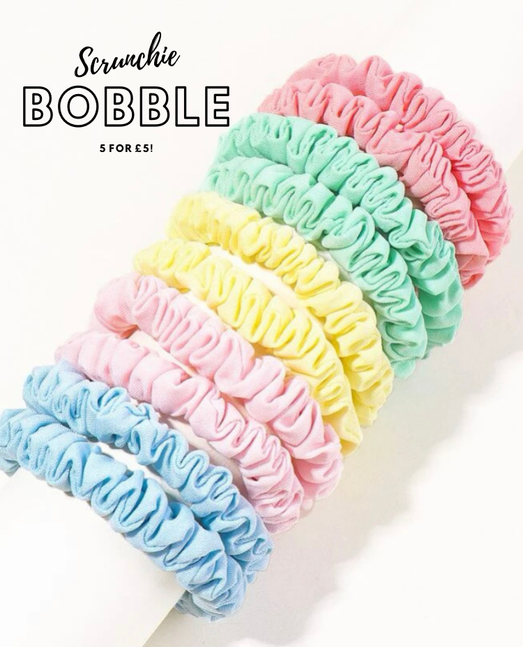 SCRUNCHIE PASTEL Elastics five pack bundle