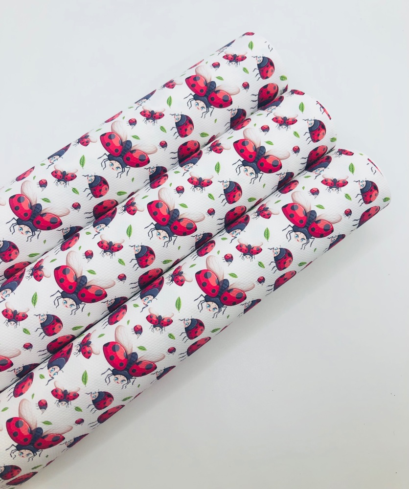 1720  - Lady Ladybird ladybug printed canvas fabric sheet