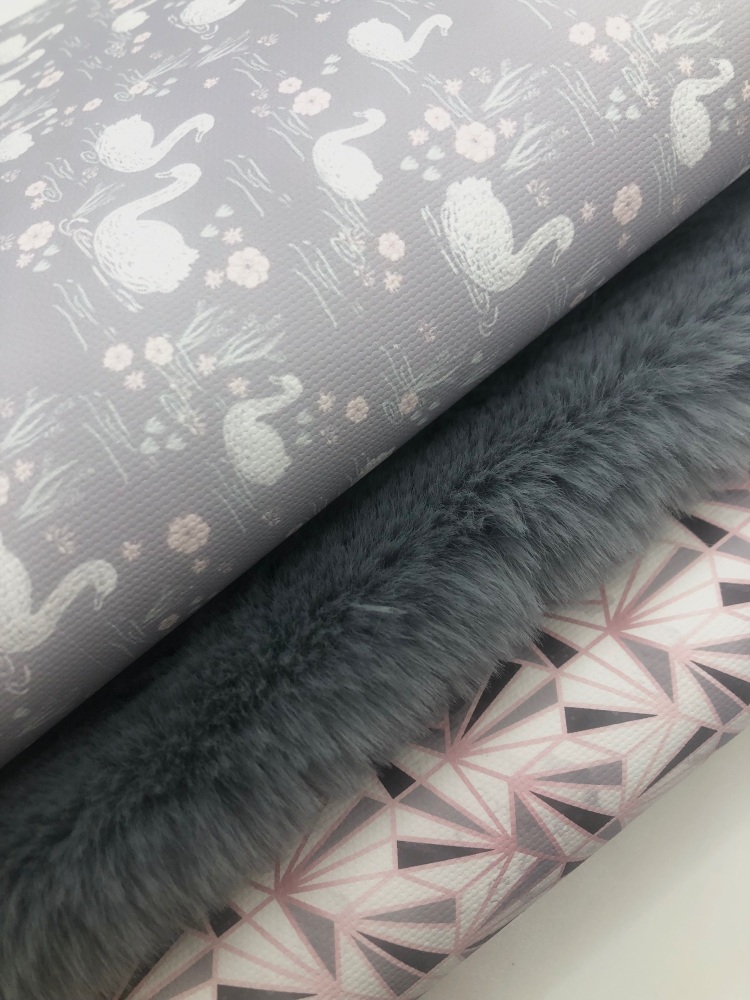 Grey Swan Geo Fur Fabric Fiver  Friday Bundle