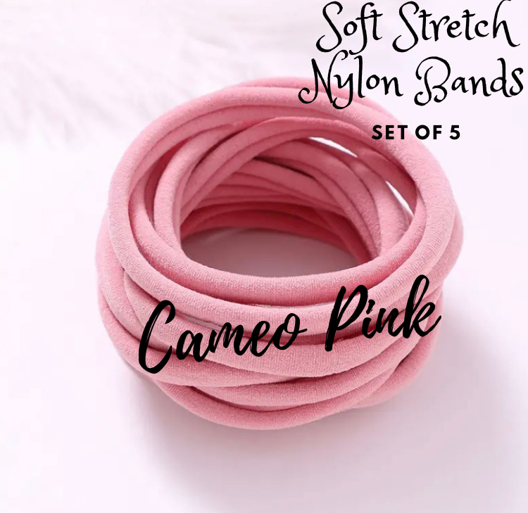 CAMEO PINK - 5 x Soft Stretch Dainties Nylon Bands