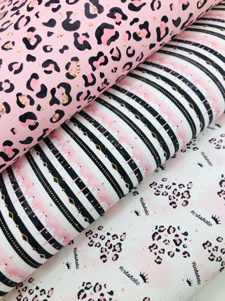 Pink Aholic Leopard Print Fabric Fiver Friday Bundle